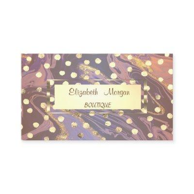 Elegant Stylish,Gold Frame,Confetti,Dots