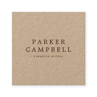 Elegant stylish minimalist brown Kraft paper Square