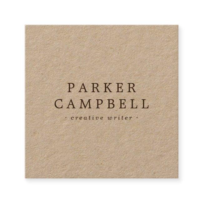 Elegant stylish minimalist brown Kraft paper Square