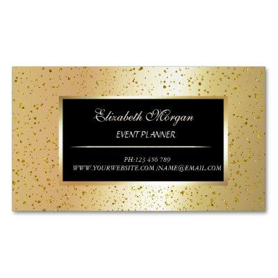 Elegant Stylish Modern Gold Confetti, Frame  Magnet