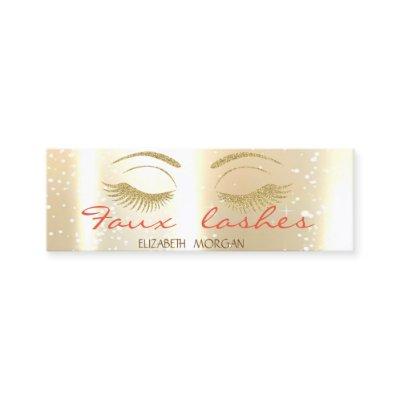 Elegant Stylish Modern Shinny,Gold  ,Faux Lashes Mini