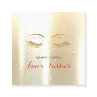 Elegant Stylish Modern Shinny,Gold  ,Faux Lashes Square
