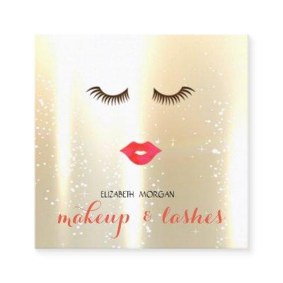 Elegant Stylish Modern Shinny  ,Lips,Lashes,Makeup Square