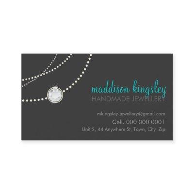 elegant stylish necklace solitaire grey aqua blue