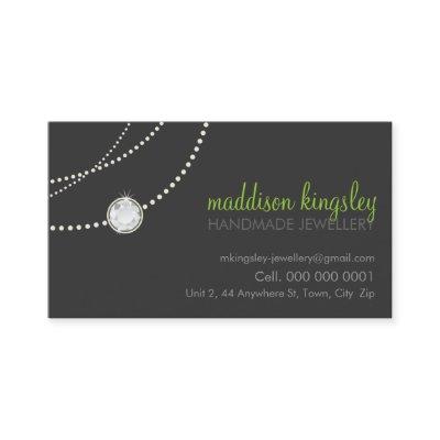 elegant stylish necklace solitaire grey lime green