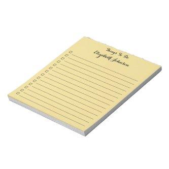 Elegant Stylish Simple Lined Checklist To Do List Notepad