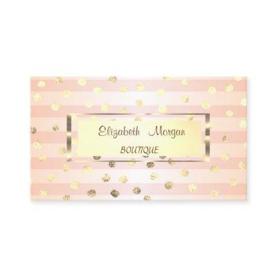 Elegant Stylish,Striped Gold Frame,Confetti