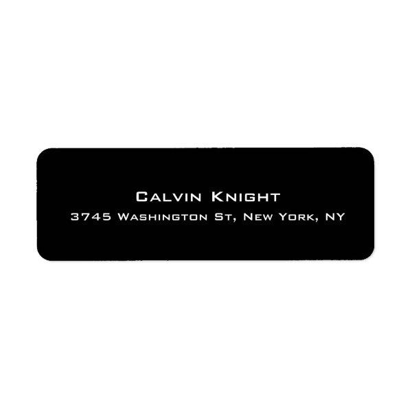 Elegant Stylish Trendy Unique Black Professional Label