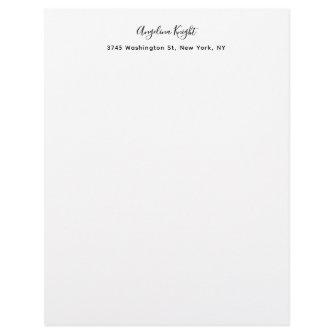 Elegant Stylish Trendy Unique Handwriting Script Letterhead