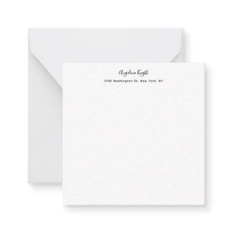 Elegant Stylish Trendy Unique Handwriting Script Note Card