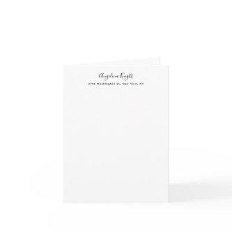 Elegant Stylish Trendy Unique Handwriting Script Note Card