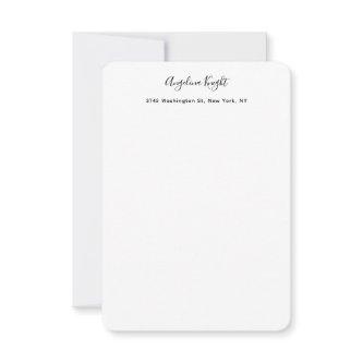 Elegant Stylish Trendy Unique Handwriting Script Note Card