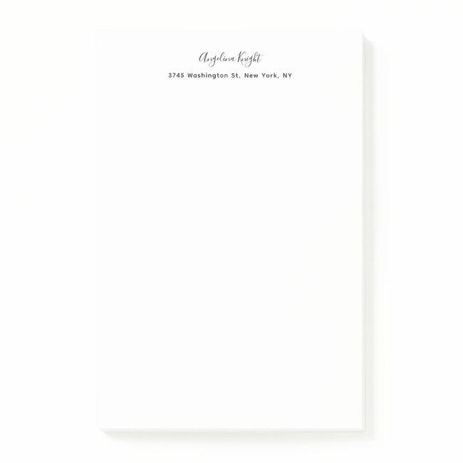 Elegant Stylish Trendy Unique Handwriting Script Post-it Notes