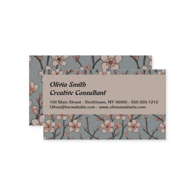Elegant Sweet Pink Flower Blossom Cherry Pattern