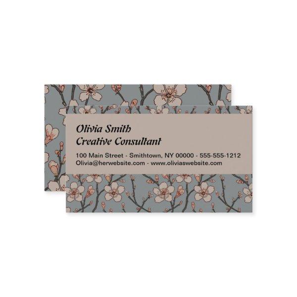 Elegant Sweet Pink Flower Blossom Cherry Pattern