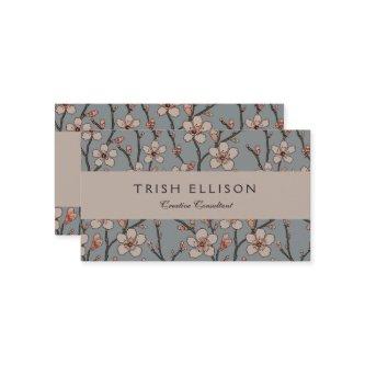 Elegant Sweet Pink Flower Blossom Cherry Pattern