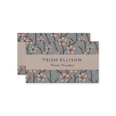 Elegant Sweet Pink Flower Blossom Cherry Pattern