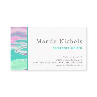 Elegant Teal and Pink Marble Pattern