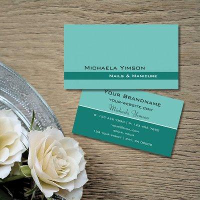Elegant Teal Classic Modern Simple Professional