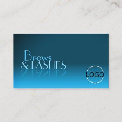 Elegant Teal Gradient Mirror Font Classic Logo