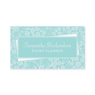 Elegant Teal Green White