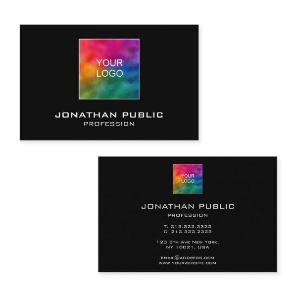 Elegant Template Add Your Own Logo Here Black