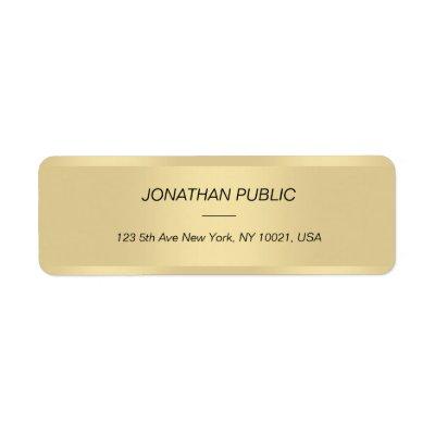 Elegant Template Gold Cursive Text Font Modern Label