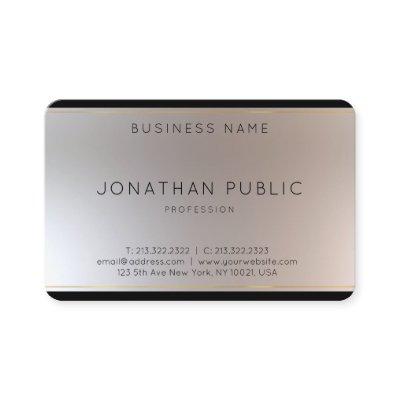 Elegant Template Modern Monogram Gold Silver Look