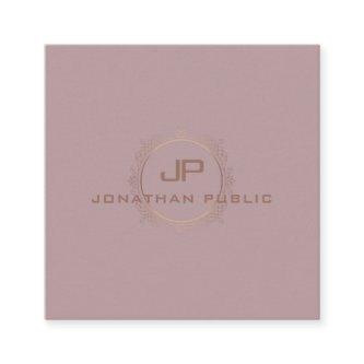 Elegant Template Modern Monogram Professional Square