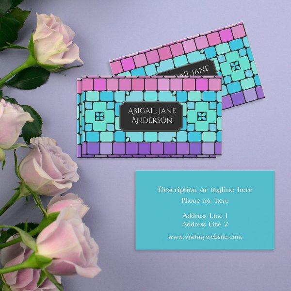 Elegant Tiles - Pink, Aqua & Purple - Customize