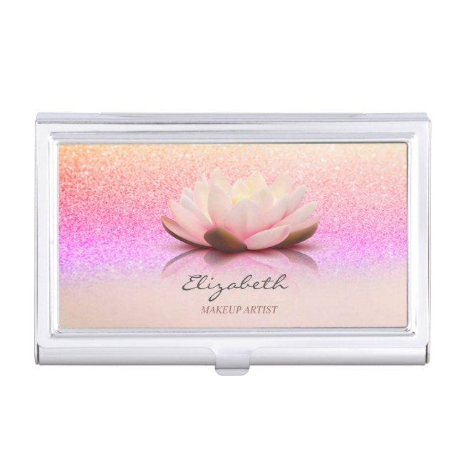 Elegant Trendy Girly, Lotus Glitter Bokeh Case