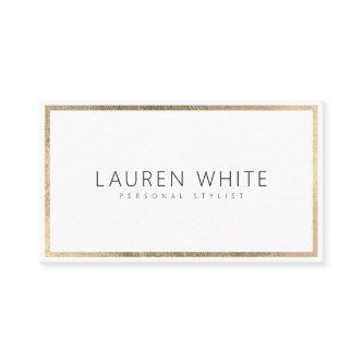 Elegant trendy gold foil frame minimal modern