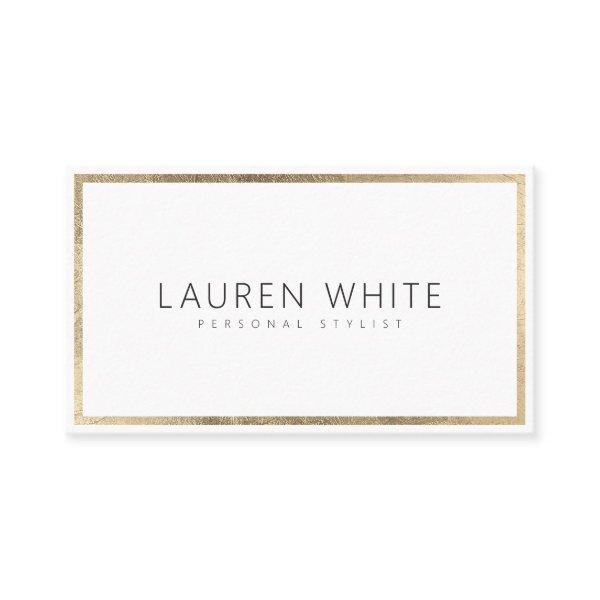 Elegant trendy gold foil frame minimal modern