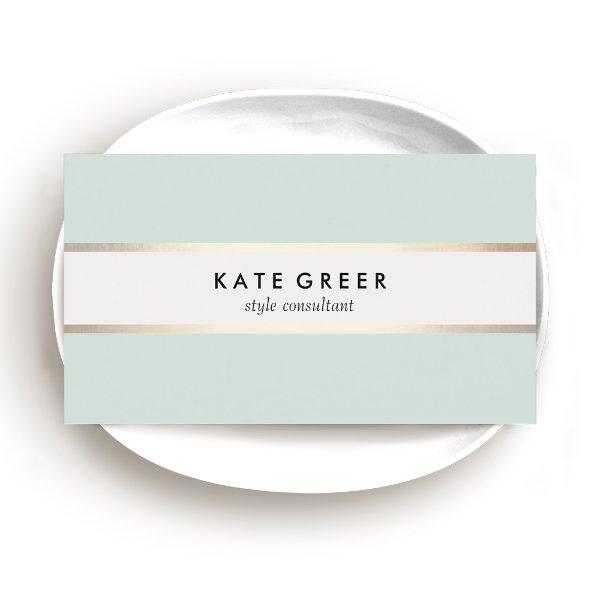 Elegant Turquoise and Gold Striped Professional