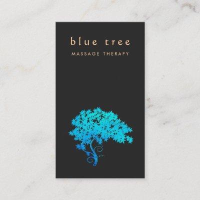 Elegant  Turquoise Zen Tree Logo Black 2