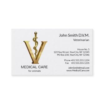 Elegant Veterinary Medicine Gold V Vet Asclepius