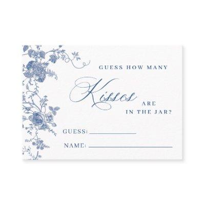 Elegant Victorian Blue Floral How Many Game Card