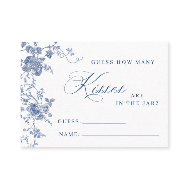 Elegant Victorian Blue Floral How Many Game Card