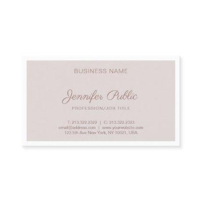 Elegant Vintage Color Professional Simple Plain