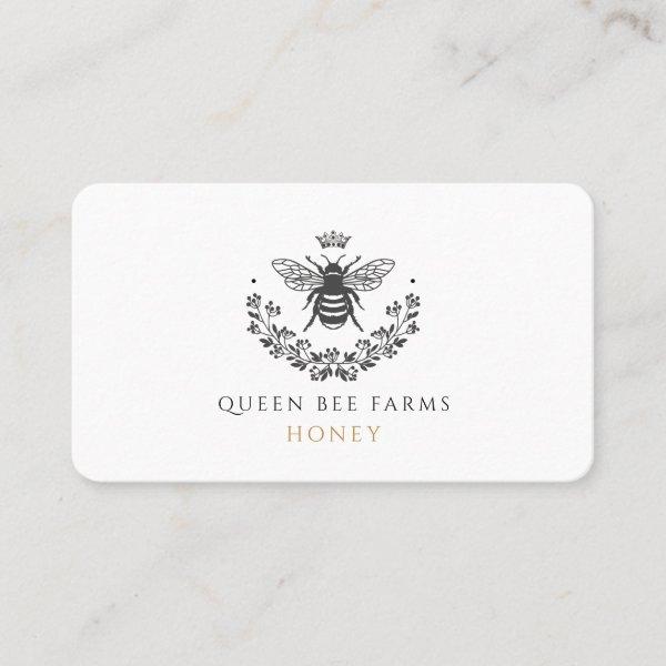 Elegant Vintage Queen Bee Honey Black White Gold