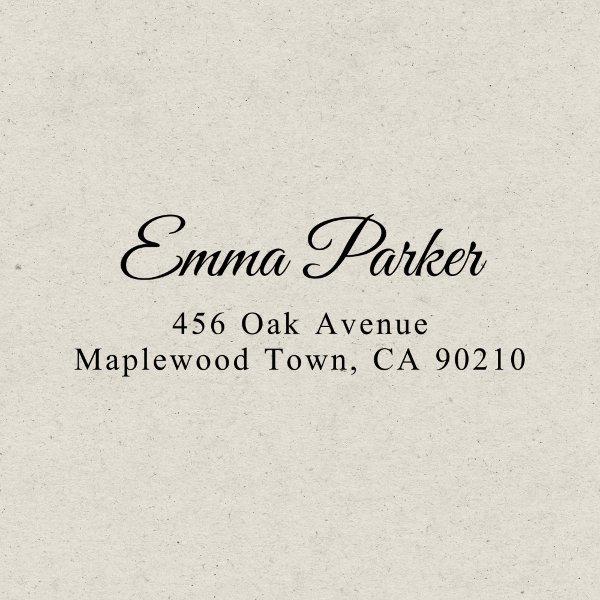 Elegant Vintage Script Calligraphy Simple Self-inking Stamp