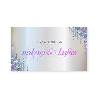 Elegant Violet Glitter Drips Professional