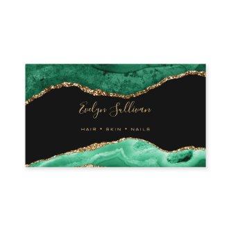 elegant watercolor emerald green agate