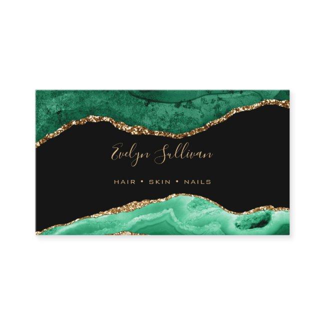elegant watercolor emerald green agate