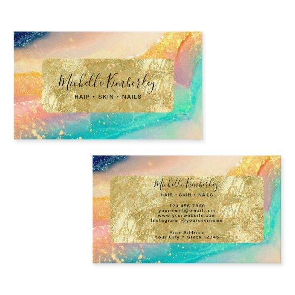Elegant Watercolor Gold Foil