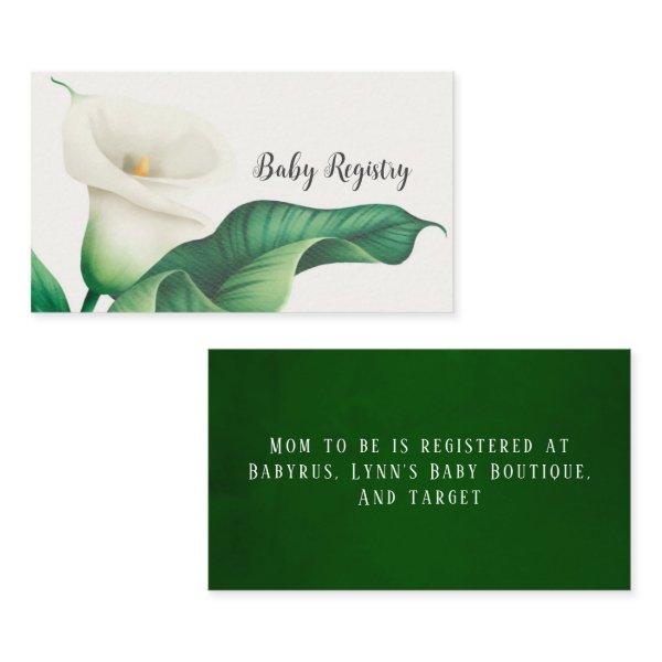 Elegant Watercolor Lilly Baby Shower Registry