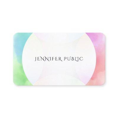 Elegant Watercolor Modern Simple Design Template