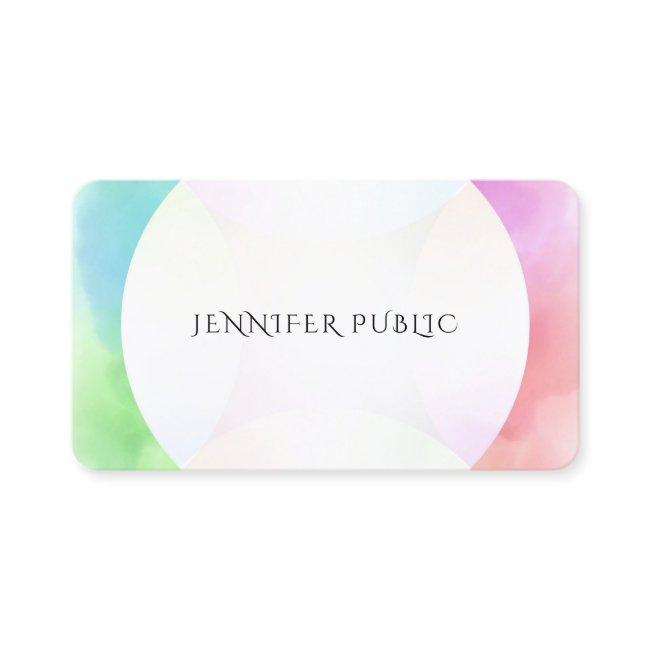Elegant Watercolor Modern Simple Design Template