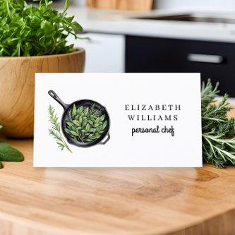 Elegant Watercolor Personal Chef QR Code