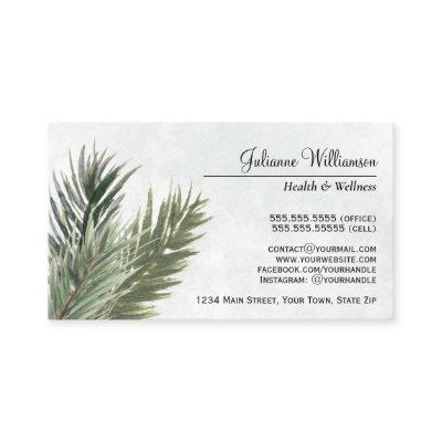 Elegant Watercolor Pine Branches Feminine